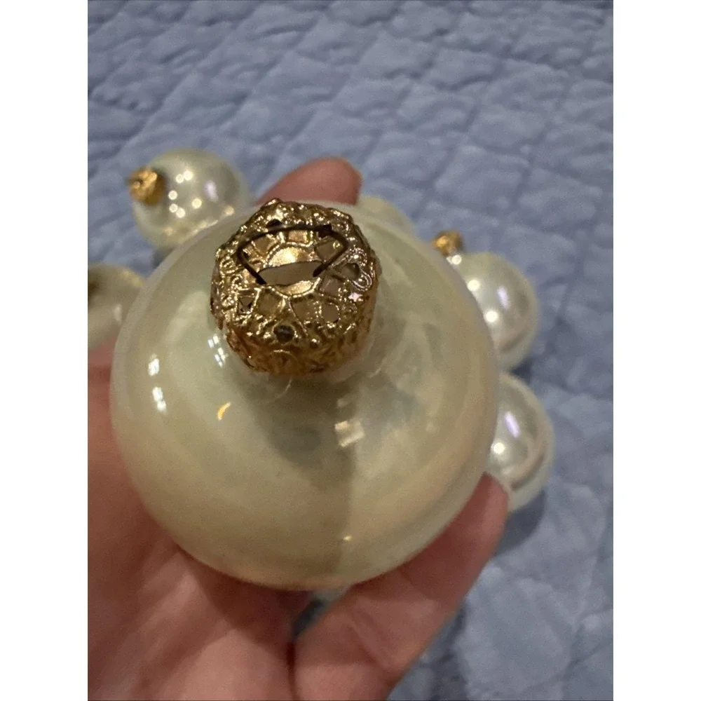 Vintage Set Of 11 Champagne Color Mercury Glass Ornaments 3in Germany